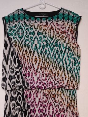 Style & Co. Woman Ikat Geometric Print Dress Plus Size 0X